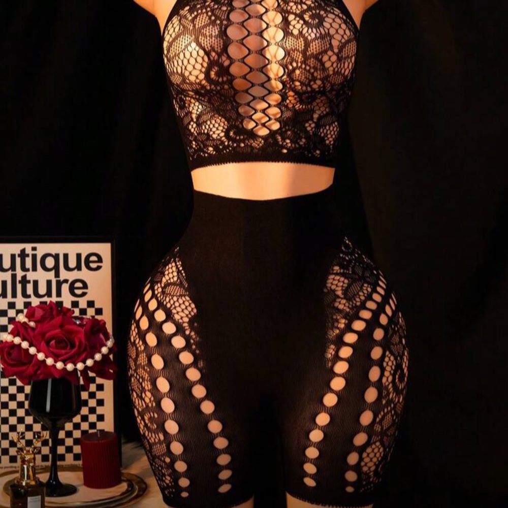 Chic Black Lace Shapewear Set